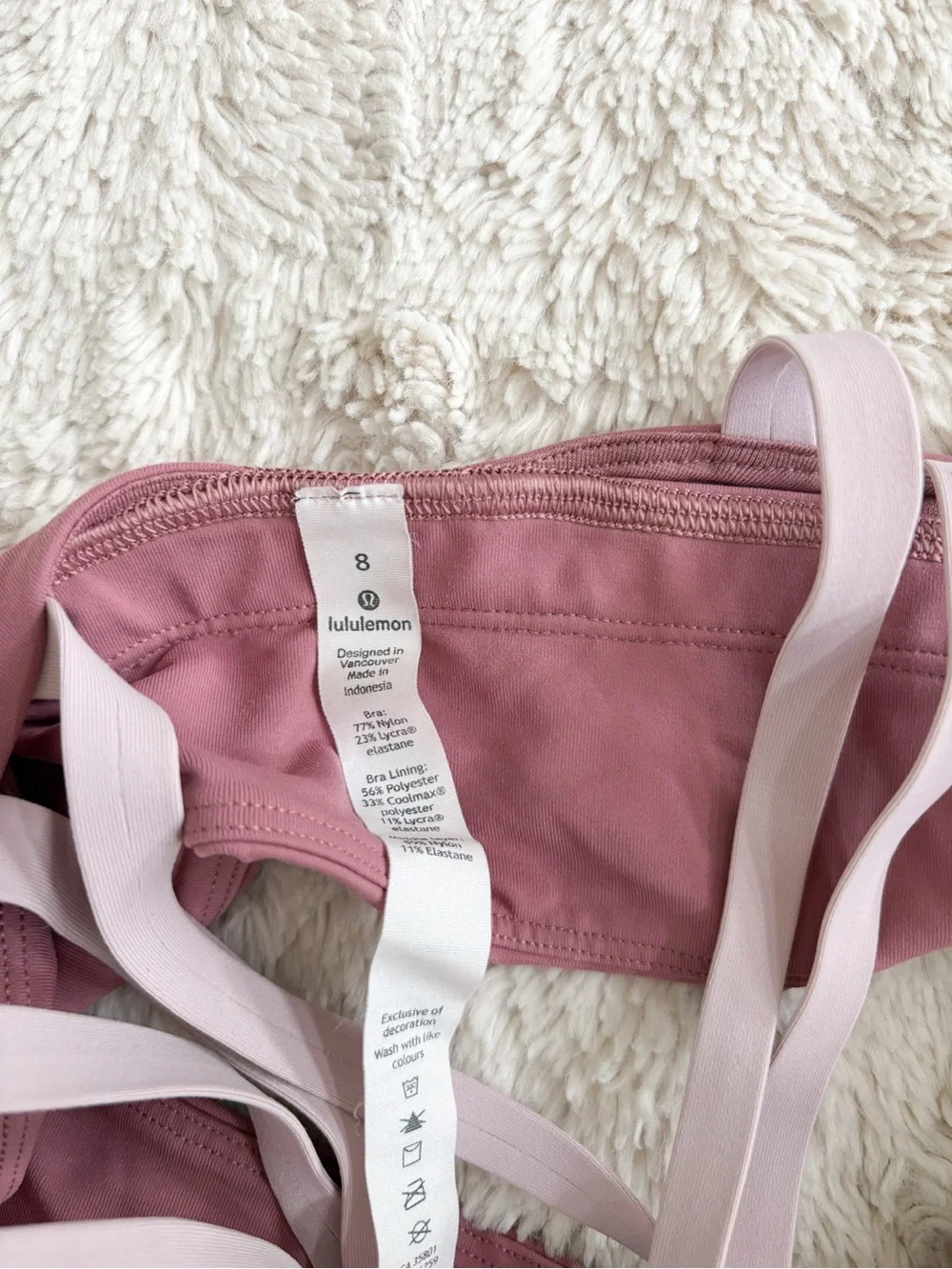 Lululemon Free To Be Moved Sports Bra Pink Size 8 - Picture 6 of 6